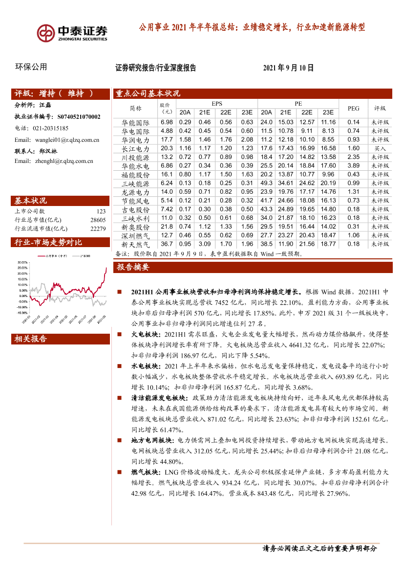 公用事业2021年半年报总结：业绩稳定增长，行业加速新能源转型-20210910-中泰证券-19页公用事业2021年半年报总结：业绩稳定增长，行业加速新能源转型-20210910-中泰证券-19页_1.png