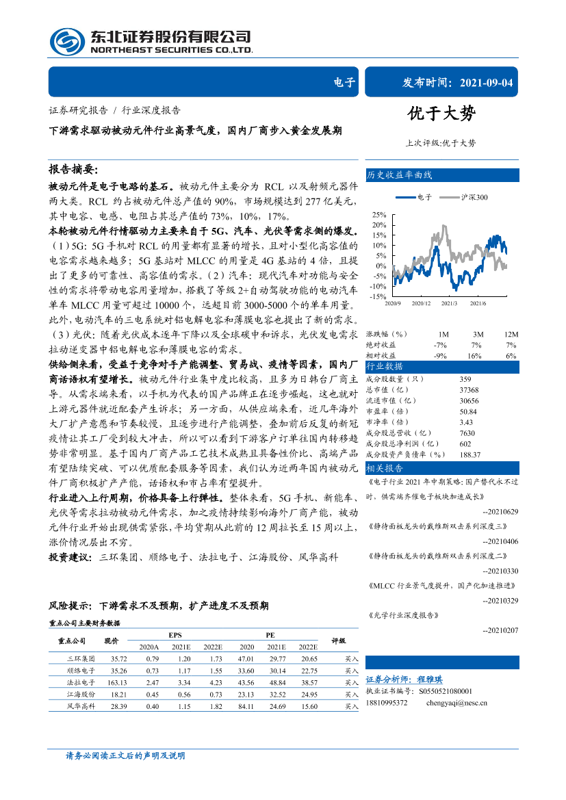 电子行业：下游需求驱动被动元件行业高景气度，国内厂商步入黄金发展期-20210904-东北证券-31页电子行业：下游需求驱动被动元件行业高景气度，国内厂商步入黄金发展期-20210904-东北证券-31页_1.png