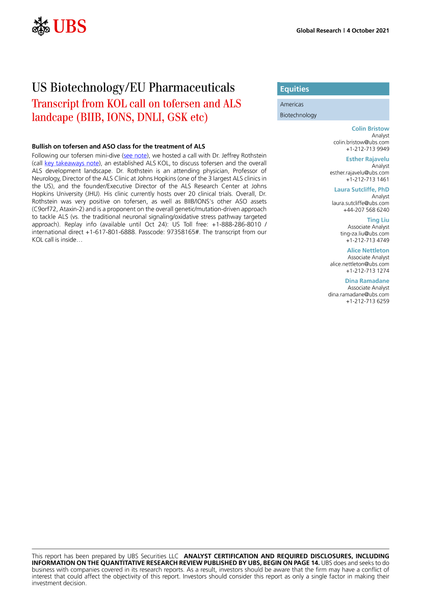 瑞银-美股生物科技行业-KOL访问tofersen和ALS的文字记录-2021.10.4-21页瑞银-美股生物科技行业-KOL访问tofersen和ALS的文字记录-2021.10.4-21页_1.png
