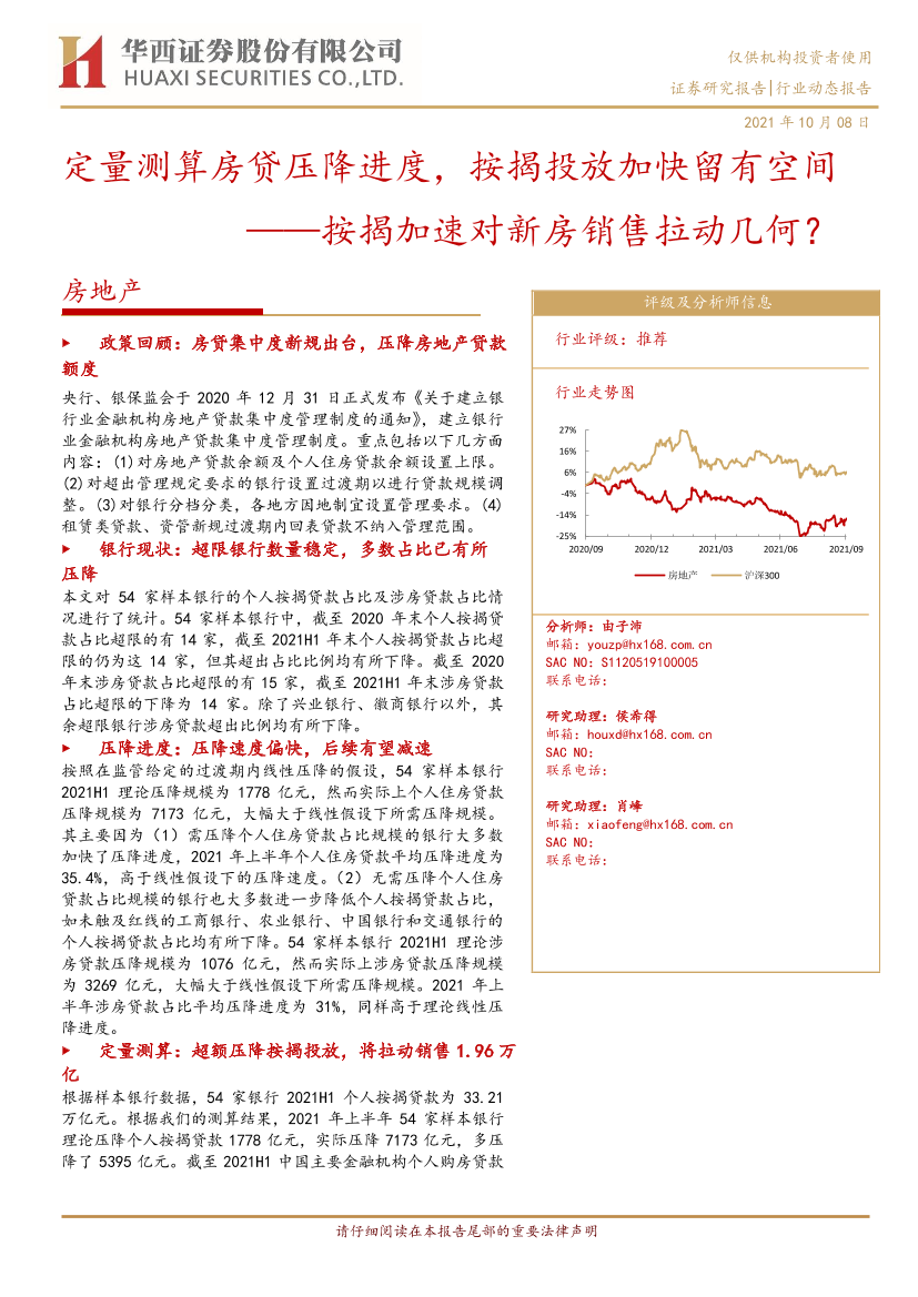 房地产行业动态报告：定量测算房贷压降进度，按揭投放加快留有空间-按揭加速对新房销售拉动几何？-20211008-华西证券-21页房地产行业动态报告：定量测算房贷压降进度，按揭投放加快留有空间-按揭加速对新房销售拉动几何？-20211008-华西证券-21页_1.png