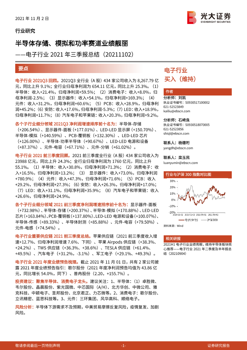 电子行业2021年三季报总结：半导体存储、模拟和功率赛道业绩靓丽-20211102-光大证券-39页电子行业2021年三季报总结：半导体存储、模拟和功率赛道业绩靓丽-20211102-光大证券-39页_1.png