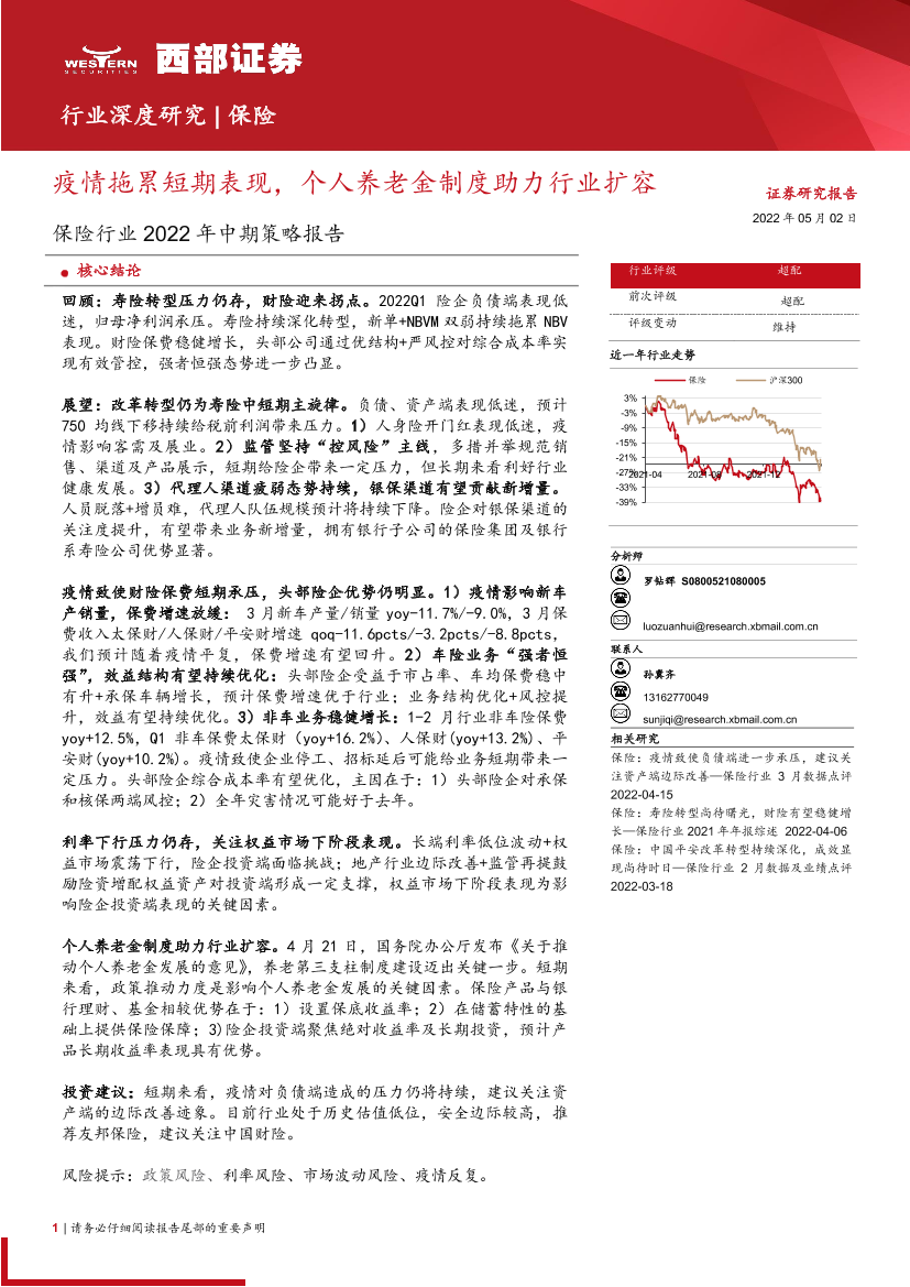 保险行业2022年中期策略报告：疫情拖累短期表现，个人养老金制度助力行业扩容-20220502-西部证券-17页保险行业2022年中期策略报告：疫情拖累短期表现，个人养老金制度助力行业扩容-20220502-西部证券-17页_1.png