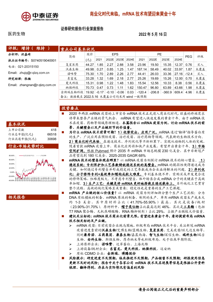 医药生物行业深度报告：商业化时代来临，mRNA技术有望迎来黄金十年-20220516-中泰证券-23页医药生物行业深度报告：商业化时代来临，mRNA技术有望迎来黄金十年-20220516-中泰证券-23页_1.png