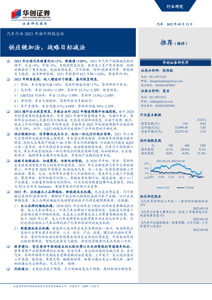 汽车行业2021年海外财报总结：供应链加法，战略目标减法-20220523-华创证券-32页汽车行业2021年海外财报总结：供应链加法，战略目标减法-20220523-华创证券-32页_1.png