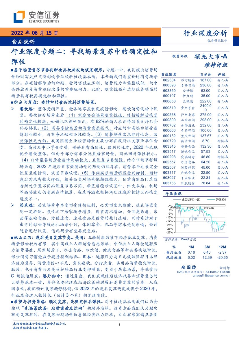 食品饮料行业深度专题二：寻找场景复苏中的确定性和弹性-20220615-安信证券-25页食品饮料行业深度专题二：寻找场景复苏中的确定性和弹性-20220615-安信证券-25页_1.png