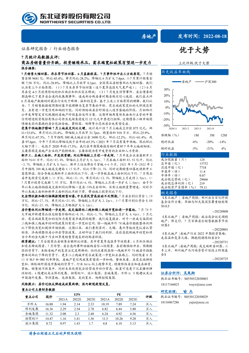 房地产行业7月统计局数据点评：商品房销售量价齐跌，投资继续承压，需求端宽松政策有望进一步发力-20220818-东北证券-17页房地产行业7月统计局数据点评：商品房销售量价齐跌，投资继续承压，需求端宽松政策有望进一步发力-20220818-东北证券-17页_1.png