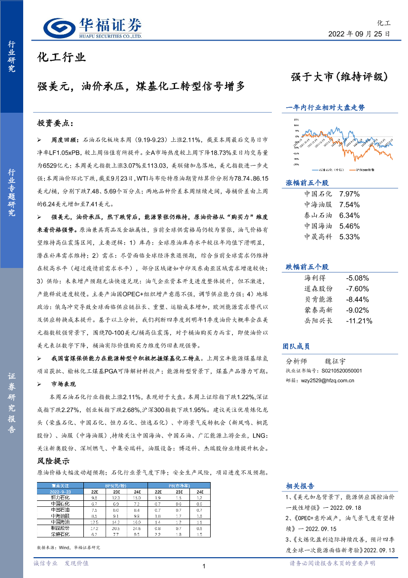 化工行业：强美元，油价承压，煤基化工转型信号增多-20220925-华福证券-18页化工行业：强美元，油价承压，煤基化工转型信号增多-20220925-华福证券-18页_1.png