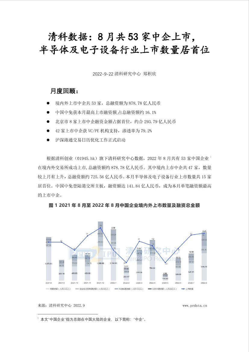 清科数据：8月共53家中企上市，半导体及电子设备行业上市数量居首位-11页清科数据：8月共53家中企上市，半导体及电子设备行业上市数量居首位-11页_1.png