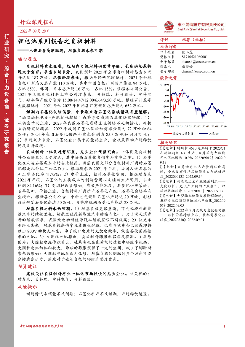 锂电池行业系列报告之负极材料：人造石墨高歌猛进，硅基负极未来可期-20220928-东亚前海证券-40页锂电池行业系列报告之负极材料：人造石墨高歌猛进，硅基负极未来可期-20220928-东亚前海证券-40页_1.png