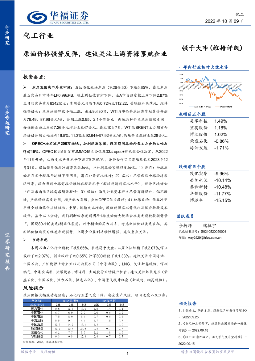 化工行业：原油价格强势反弹，建议关注上游资源禀赋企业-20221009-华福证券-19页化工行业：原油价格强势反弹，建议关注上游资源禀赋企业-20221009-华福证券-19页_1.png