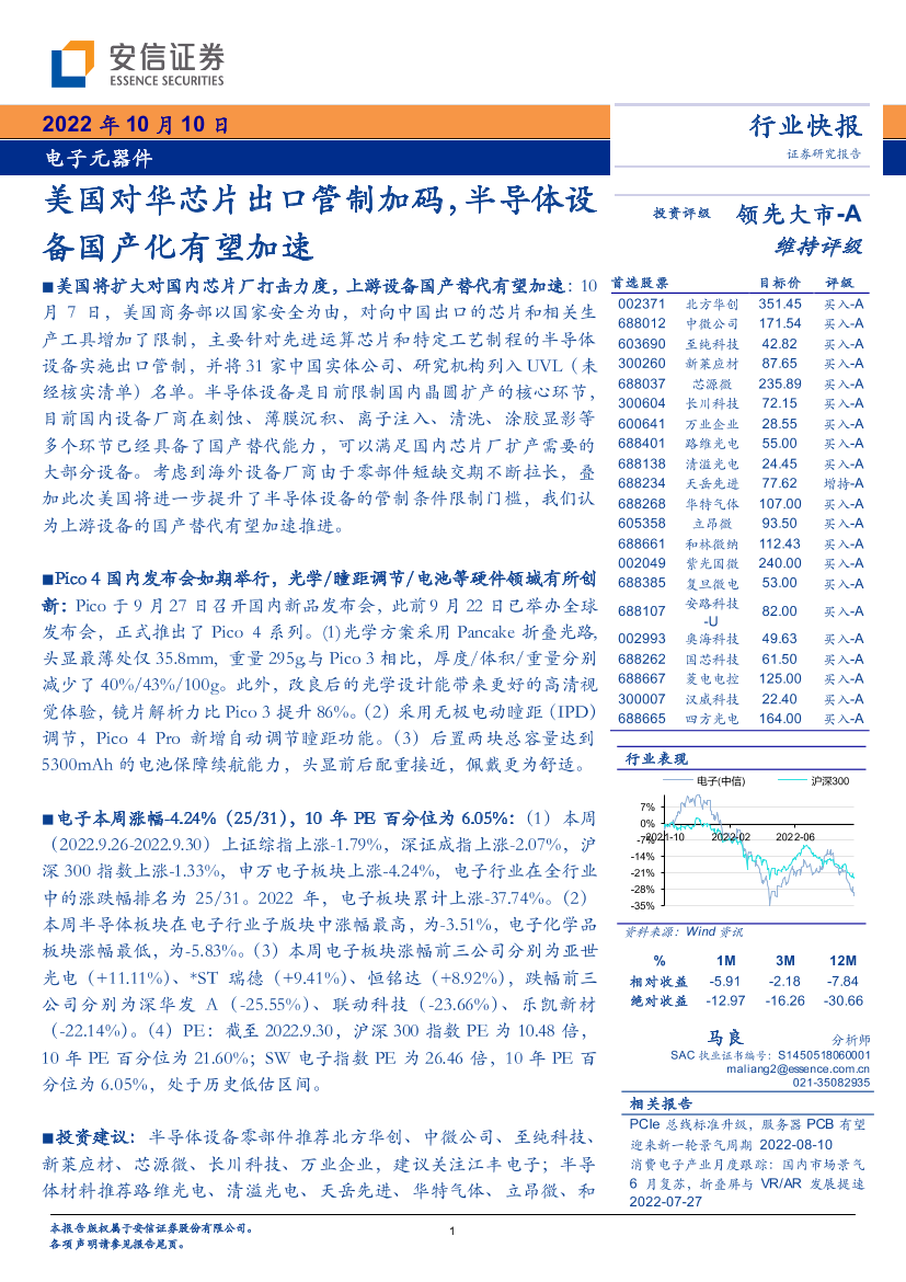 电子元器件行业：美国对华芯片出口管制加码，半导体设备国产化有望加速-20221010-安信证券-16页电子元器件行业：美国对华芯片出口管制加码，半导体设备国产化有望加速-20221010-安信证券-16页_1.png