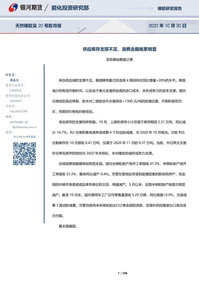 天然橡胶及20号胶月报：供应库存支撑不足，消费走弱拖累明显-20221030-银河期货-106页天然橡胶及20号胶月报：供应库存支撑不足，消费走弱拖累明显-20221030-银河期货-106页_1.png