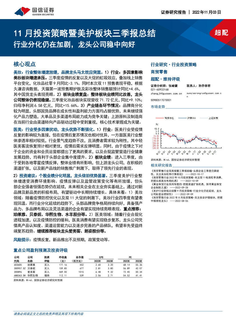 商贸零售行业11月投资策略暨美护板块三季报总结：行业分化仍在加剧，龙头公司稳中向好-20221103-国信证券-17页商贸零售行业11月投资策略暨美护板块三季报总结：行业分化仍在加剧，龙头公司稳中向好-20221103-国信证券-17页_1.png
