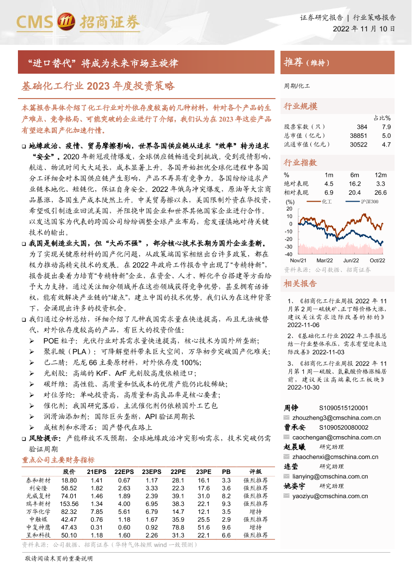 基础化工行业2023年度投资策略：“进口替代”将成为未来市场主旋律-20221110-招商证券-49页基础化工行业2023年度投资策略：“进口替代”将成为未来市场主旋律-20221110-招商证券-49页_1.png