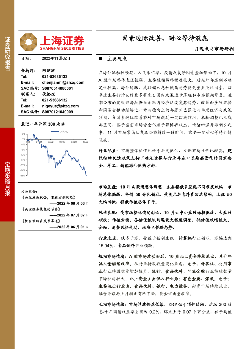 月观点与市场研判：因素边际改善，耐心等待筑底-20221102-上海证券-16页月观点与市场研判：因素边际改善，耐心等待筑底-20221102-上海证券-16页_1.png