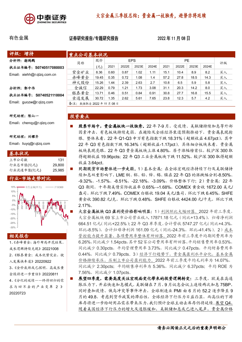 有色金属行业大宗金属三季报总结：贵金属一枝独秀，趋势亦将延续-20221108-中泰证券-27页有色金属行业大宗金属三季报总结：贵金属一枝独秀，趋势亦将延续-20221108-中泰证券-27页_1.png