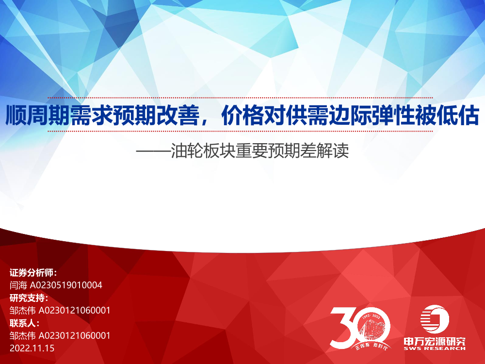 交通运输行业油轮板块重要预期差解读：顺周期需求预期改善，价格对供需边际弹性被低估-20221115-申万宏源-41页交通运输行业油轮板块重要预期差解读：顺周期需求预期改善，价格对供需边际弹性被低估-20221115-申万宏源-41页_1.png