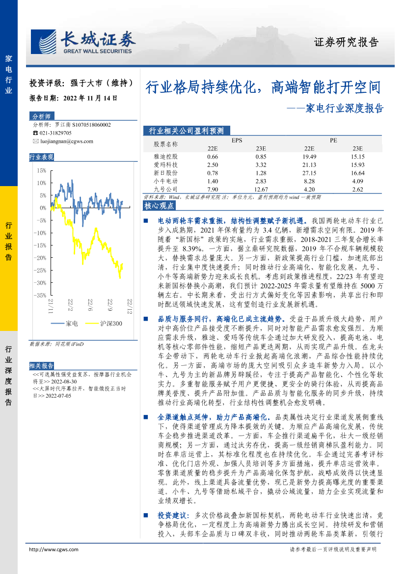 家电行业深度报告：行业格局持续优化，高端智能打开空间-20221114-长城证券-29页家电行业深度报告：行业格局持续优化，高端智能打开空间-20221114-长城证券-29页_1.png