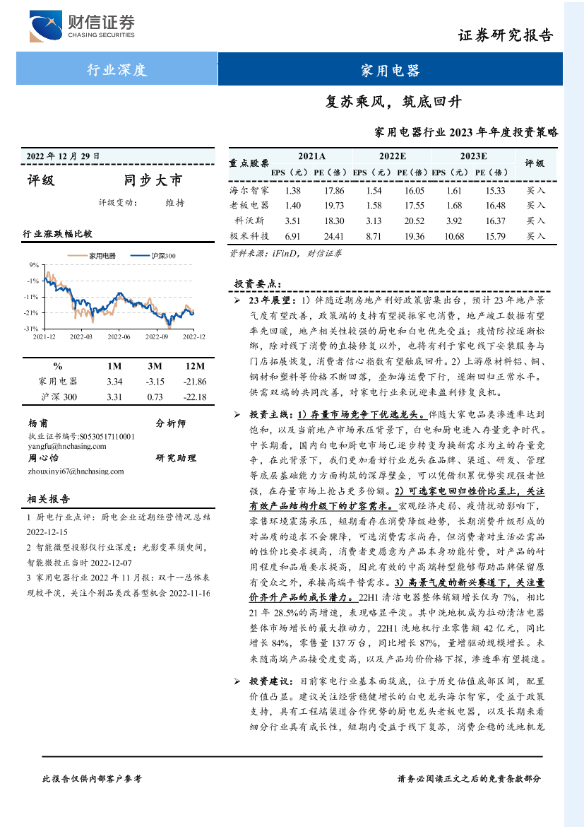家用电器行业2023年年度投资策略：复苏乘风，筑底回升-20221229-财信证券-27页家用电器行业2023年年度投资策略：复苏乘风，筑底回升-20221229-财信证券-27页_1.png