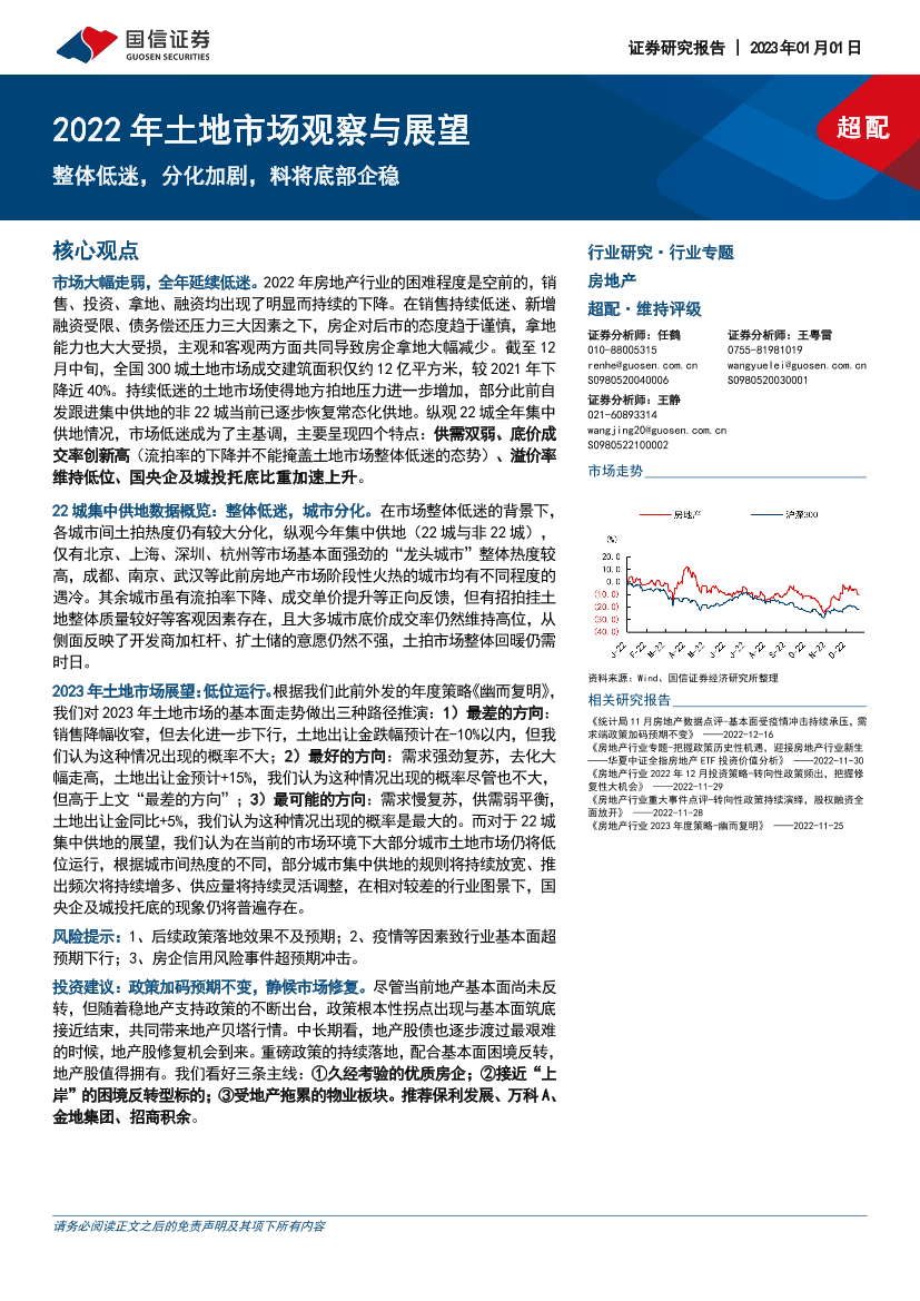 房地产行业2022年土地市场观察与展望：整体低迷，分化加剧，料将底部企稳-20230101-国信证券-35页房地产行业2022年土地市场观察与展望：整体低迷，分化加剧，料将底部企稳-20230101-国信证券-35页_1.png