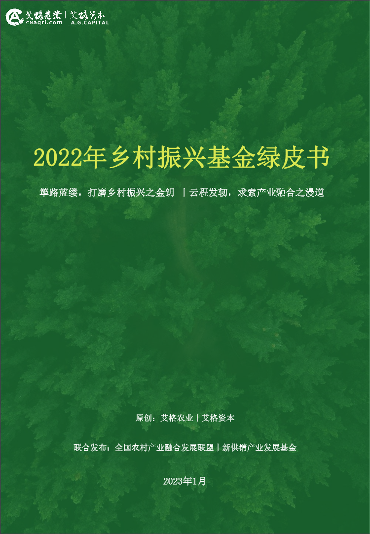 2022年乡村振兴基金绿皮书-艾格农业-2023.1-46页2022年乡村振兴基金绿皮书-艾格农业-2023.1-46页_1.png