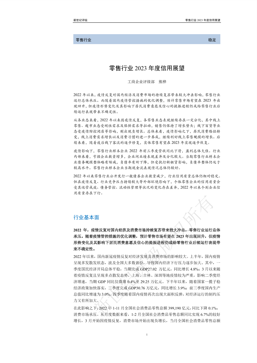 新世纪评级-零售行业2023年度信用展望-15页新世纪评级-零售行业2023年度信用展望-15页_1.png