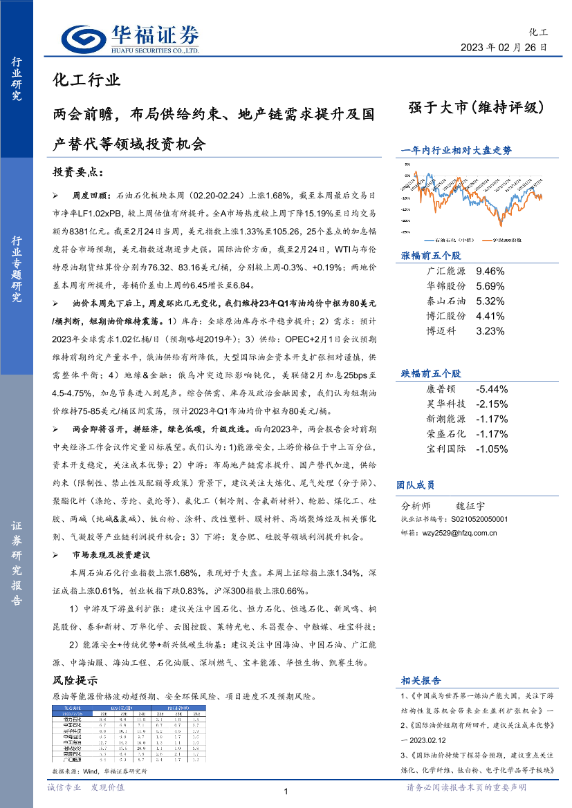 化工行业：两会前瞻，布局供给约束、地产链需求提升及国产替代等领域投资机会-20230226-华福证券-21页化工行业：两会前瞻，布局供给约束、地产链需求提升及国产替代等领域投资机会-20230226-华福证券-21页_1.png