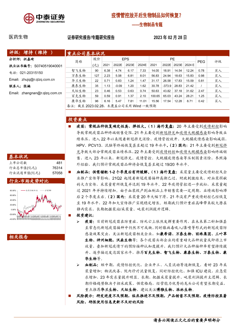 医药生物行业生物制品专题：疫情管控放开后生物制品如何恢复？-20230228-中泰证券-22页医药生物行业生物制品专题：疫情管控放开后生物制品如何恢复？-20230228-中泰证券-22页_1.png