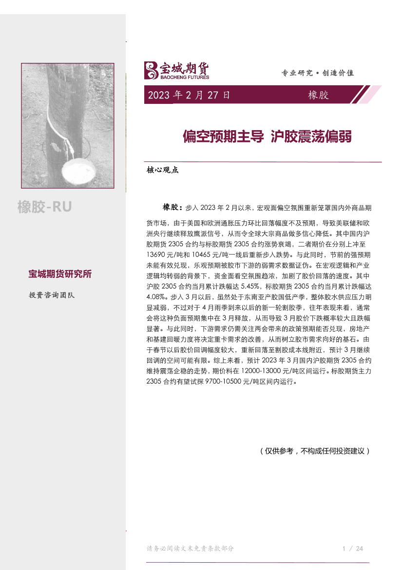 橡胶月报：偏空预期主导，沪胶震荡偏弱-20230227-宝城期货-25页橡胶月报：偏空预期主导，沪胶震荡偏弱-20230227-宝城期货-25页_1.png