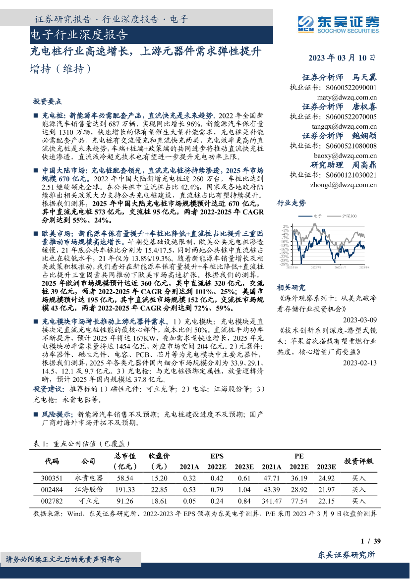 电子行业深度报告：充电桩行业高速增长，上游元器件需求弹性提升-20230310-东吴证券-39页电子行业深度报告：充电桩行业高速增长，上游元器件需求弹性提升-20230310-东吴证券-39页_1.png