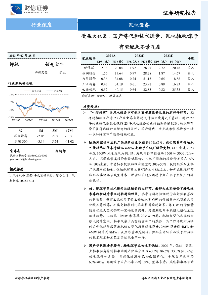 风电设备行业深度：受益大兆瓦、国产替代和技术进步，风电轴承滚子有望迎来高景气度-20230228-财信证券-29页风电设备行业深度：受益大兆瓦、国产替代和技术进步，风电轴承滚子有望迎来高景气度-20230228-财信证券-29页_1.png