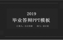 黑色复古毕业答辩PPT模板