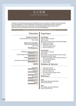 全英文外企求职简历word简历模板