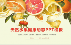 黄色清新水果宣传策划工作计划总结动态PPT模板