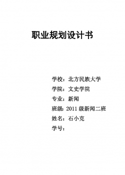 新闻学职业生涯规划.doc