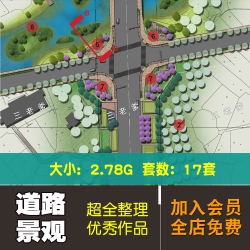 景观大道方案 文本道路绿化设计文本资料 景观轴效果