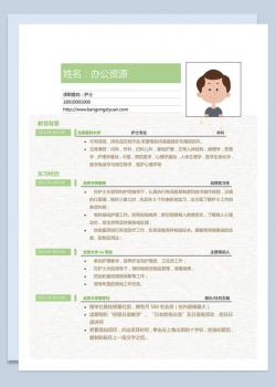 医护士人员自我介绍个人简历模板下载