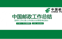 中国邮政工作总结企业管理PPT模板