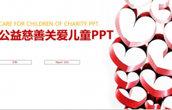 简约商务关爱儿童慈善公益年度工作总结活动策划PPT模板
