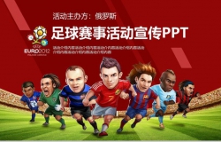 热血世界杯足球赛事活动宣传PPT模板