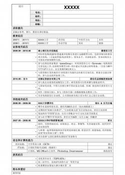 02应聘金融证券类简历模板2.doc