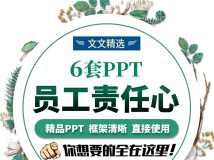 提高工作责任心PPT培训课件 公司企业员工认真做事模板素材