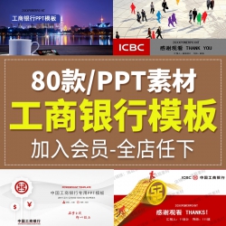ICBC工行会议工作汇报告总结计划宣传商务风中国工商银行P...