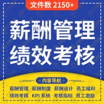 薪酬体系管理设计人力资源员工绩效考核激励方案工资奖...