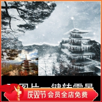 PS雪景动作 PS高端特效动作 影楼后期合成素材插件 影楼背...