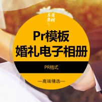 PR模板开场婚纱婚庆小清新电子相册模板LED视频素材婚礼MV...