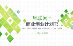 绿色小清新互联网商业创业计划书PPT模板