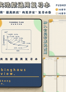 艾宾浩斯英语单词本学习笔记复习本计划表多科目iPad电子...